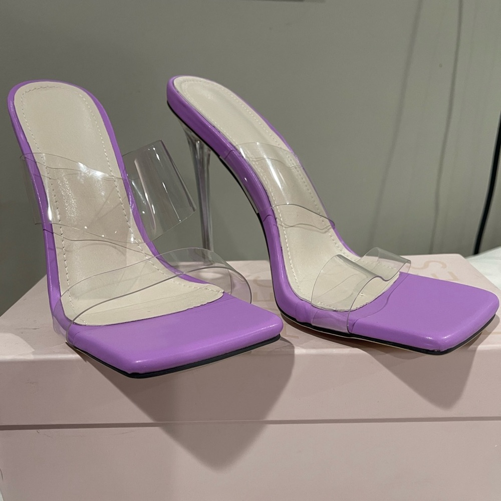 Purple pvc sandals